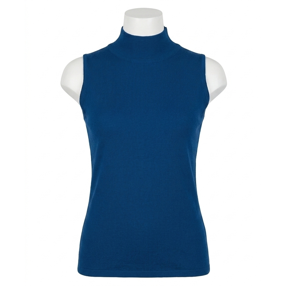 NEW ANGEL APPAREL mock neck tank in cadet